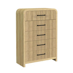 Elements International - RIDGEMONT 5 DRAWER CHEST - Light Brown Wood - Chests