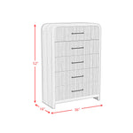 Elements International - RIDGEMONT 5 DRAWER CHEST - Light Brown Wood - Chests - Additional View 7