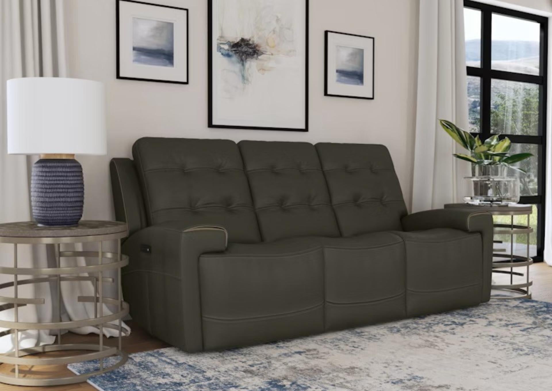 IRIS CHARCOAL POWER RECLINING SOFA P2 - Additional View 3