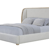 Bernards - PAGOSA KING BED - Gray|Light Brown Wood|Fabric - Beds - Additional View 2