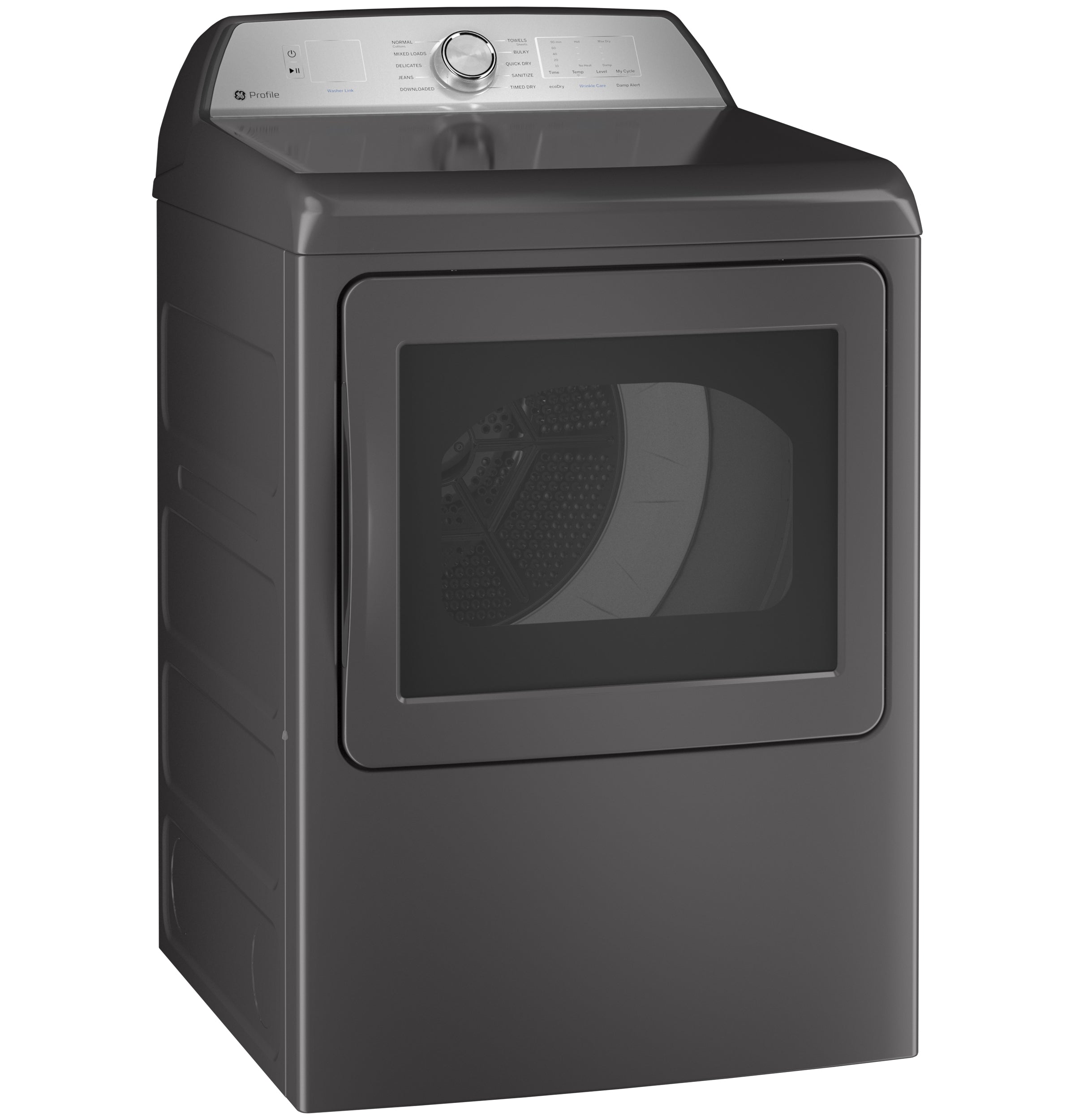GE DIAMOND GRAY PROFILE 7.4CU ELECTRIC DRYER - Dark Gray - Dryers - Additional View 1