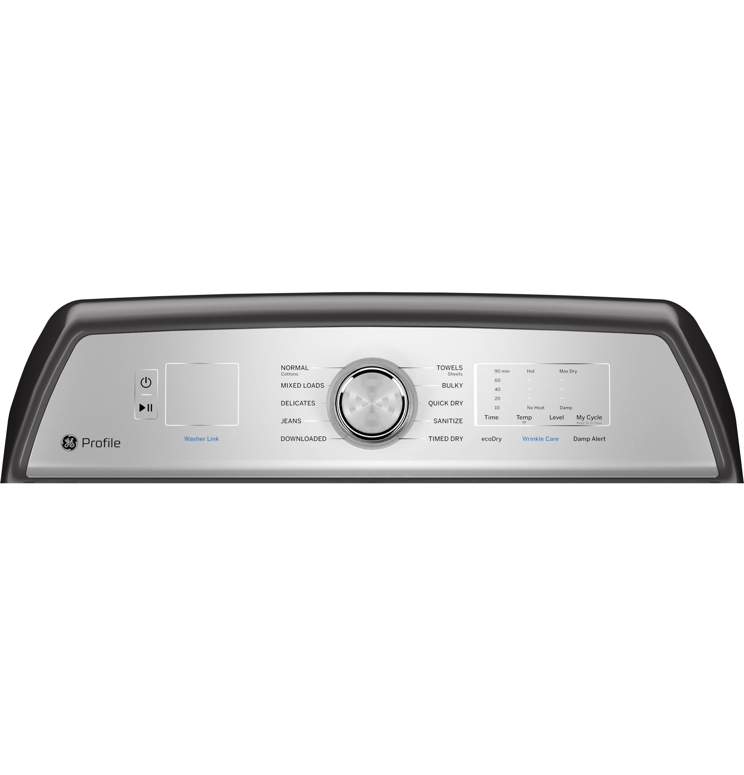 GE DIAMOND GRAY PROFILE 7.4CU ELECTRIC DRYER - Dark Gray - Dryers - Additional View 4