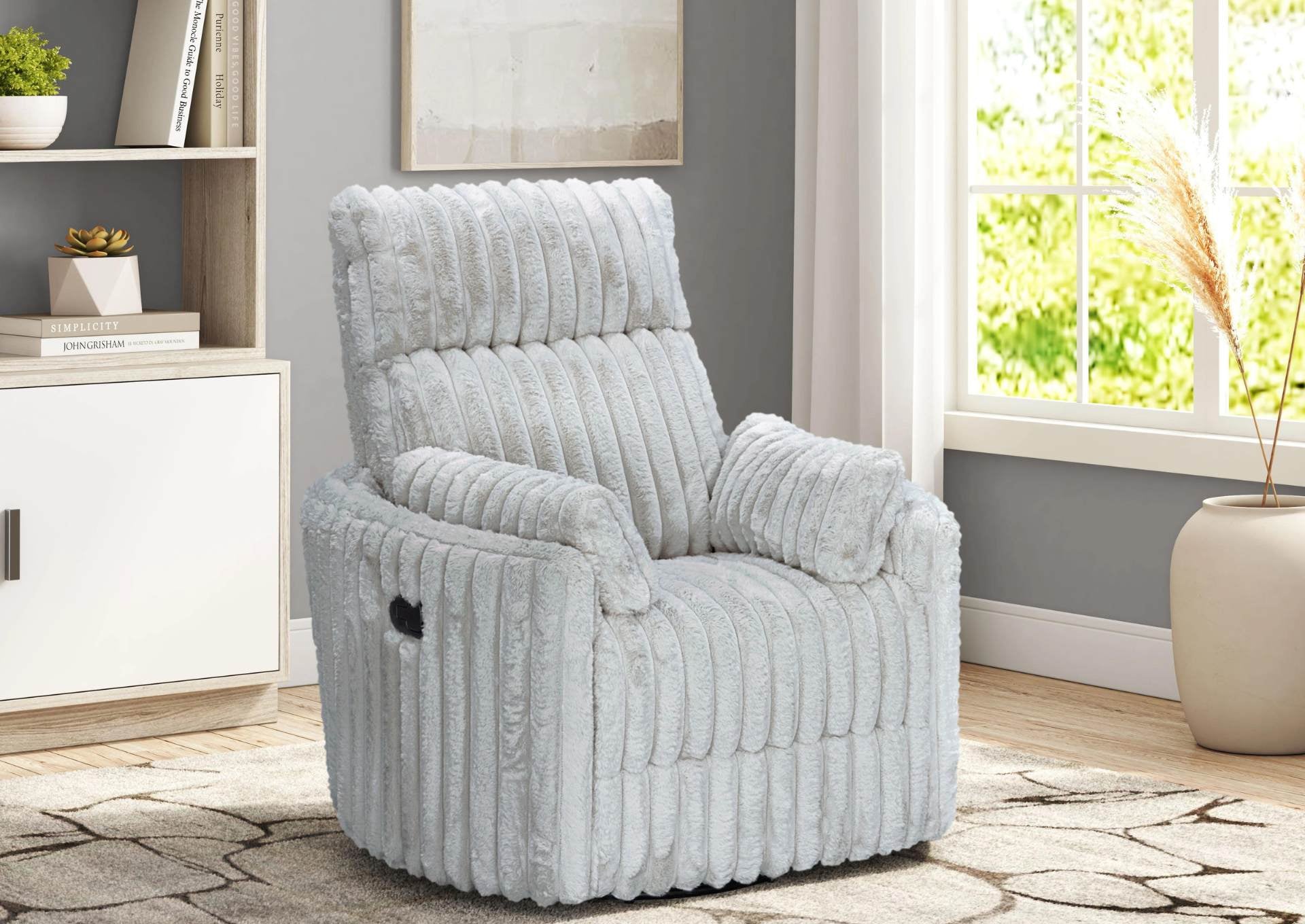 Avenida Glider Recliner - Silver - Additional View 1