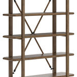 Ashley Furniture - ROANHOWE HOME OFFICE BOOKCASE - Dark Brown Wood - Bookcases