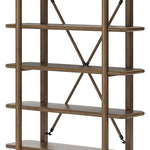 Ashley Furniture - ROANHOWE HOME OFFICE BOOKCASE - Dark Brown Wood - Bookcases - Additional View 2