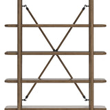 Ashley Furniture - ROANHOWE HOME OFFICE BOOKCASE - Dark Brown Wood - Bookcases - Additional View 3