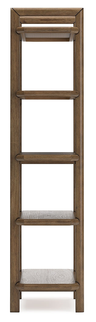 Ashley Furniture - ROANHOWE HOME OFFICE BOOKCASE - Dark Brown Wood - Bookcases - Additional View 5