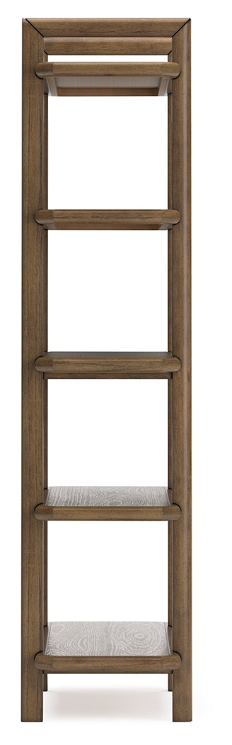 Ashley Furniture - ROANHOWE HOME OFFICE BOOKCASE - Dark Brown Wood - Bookcases - Additional View 6