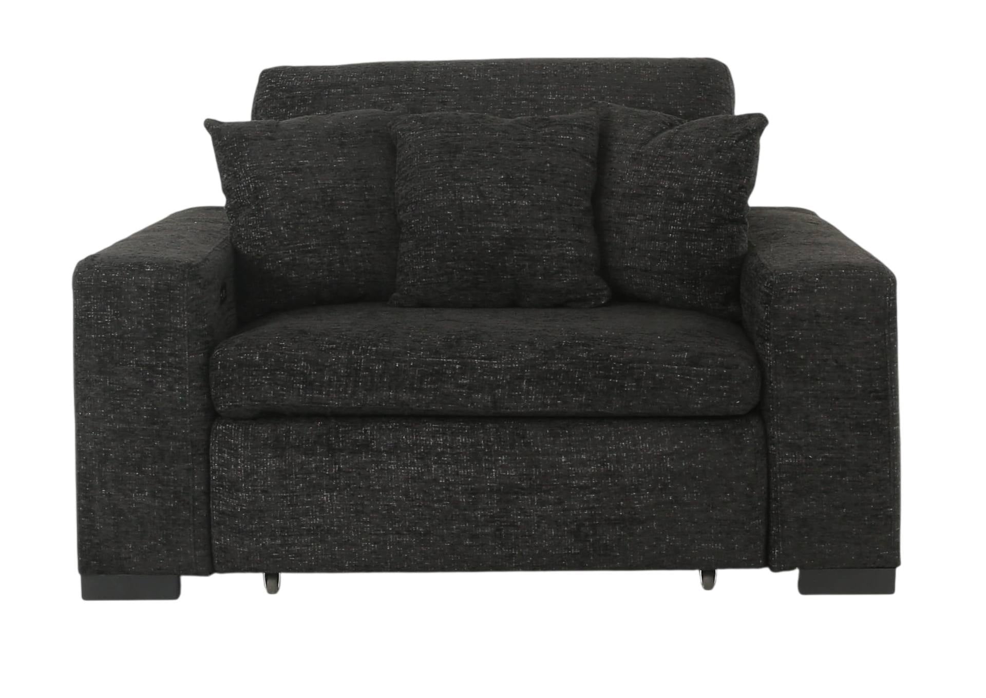 LACHLAN EBONY POWER RECLINER WITH SLIDING CHAISE - Additional View 1