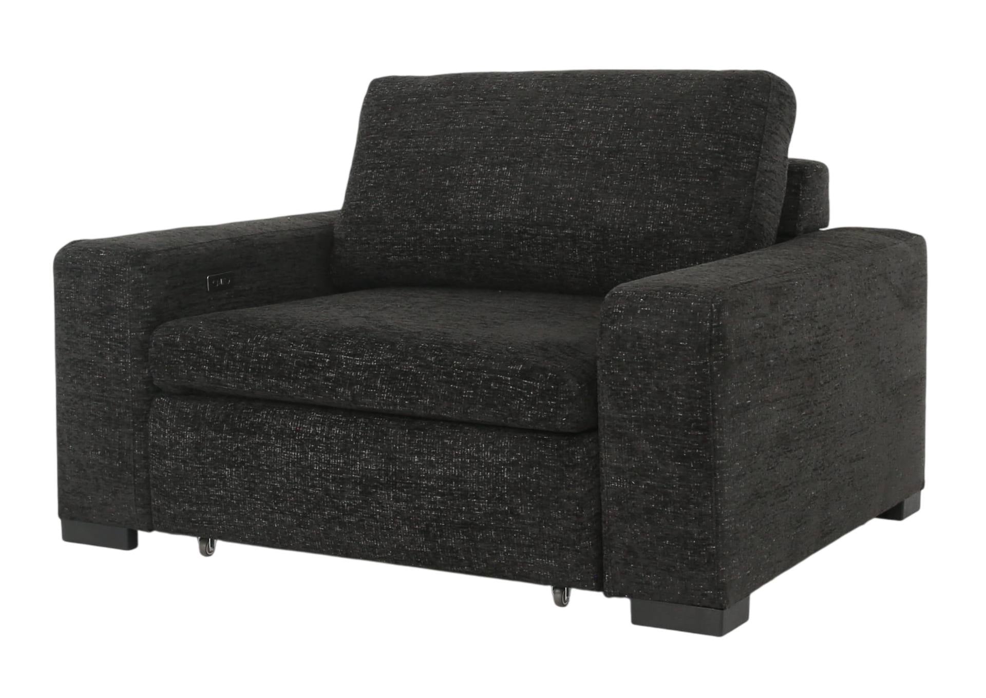 LACHLAN EBONY POWER RECLINER WITH SLIDING CHAISE - Additional View 6