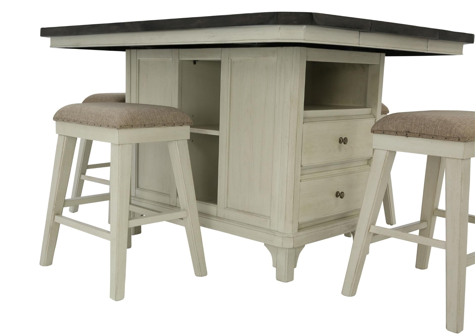 MYSTIC CAY 5PC BACKLESS STOOL DINETTE - Additional View 1