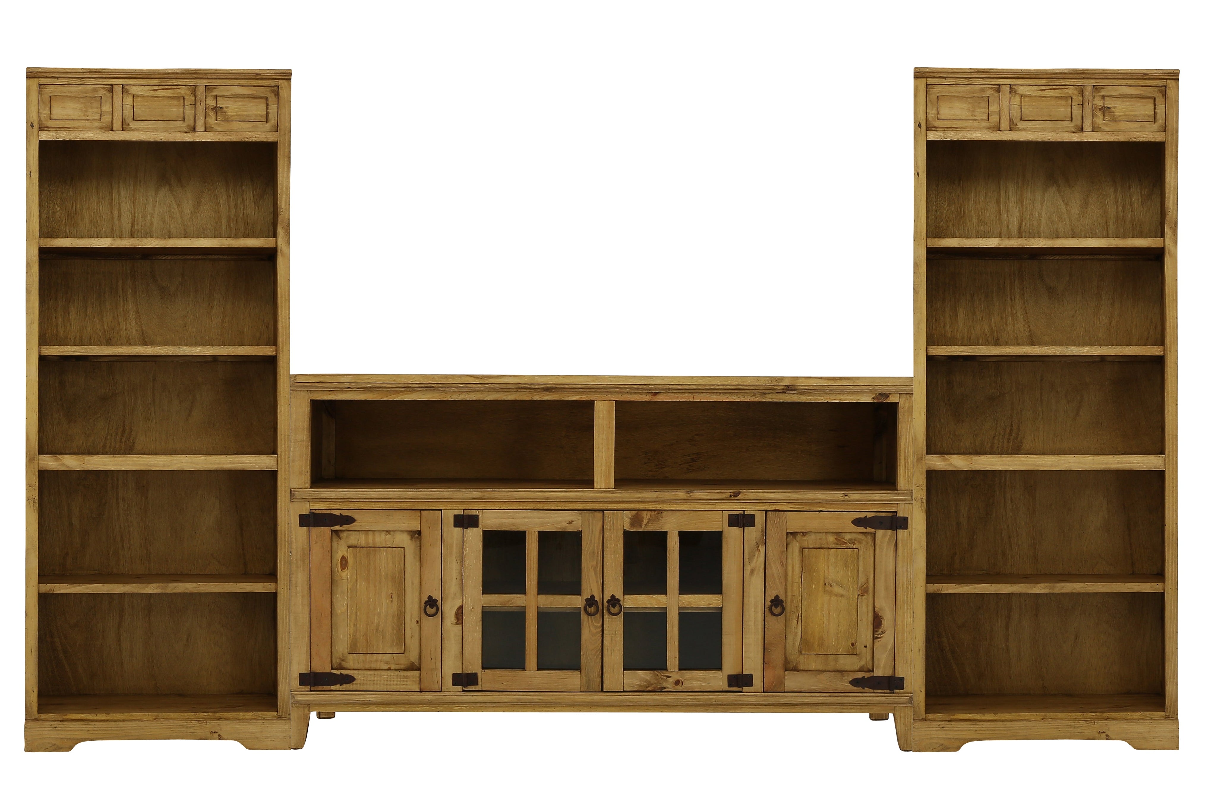 Lawman 60" 3 Piece Wall Unit - Medium Wax