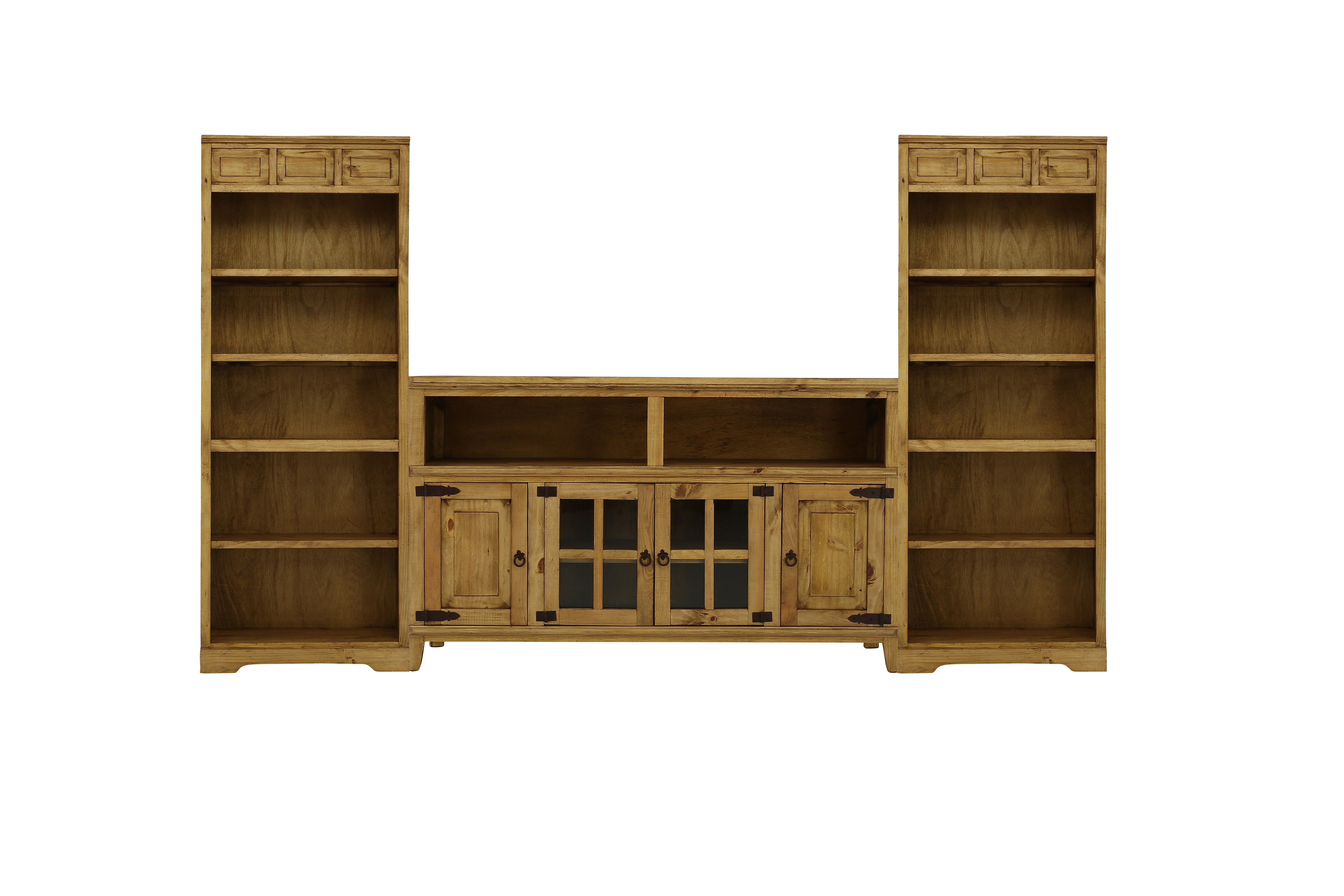 Lawman 60" 3 Piece Wall Unit - Medium Wax