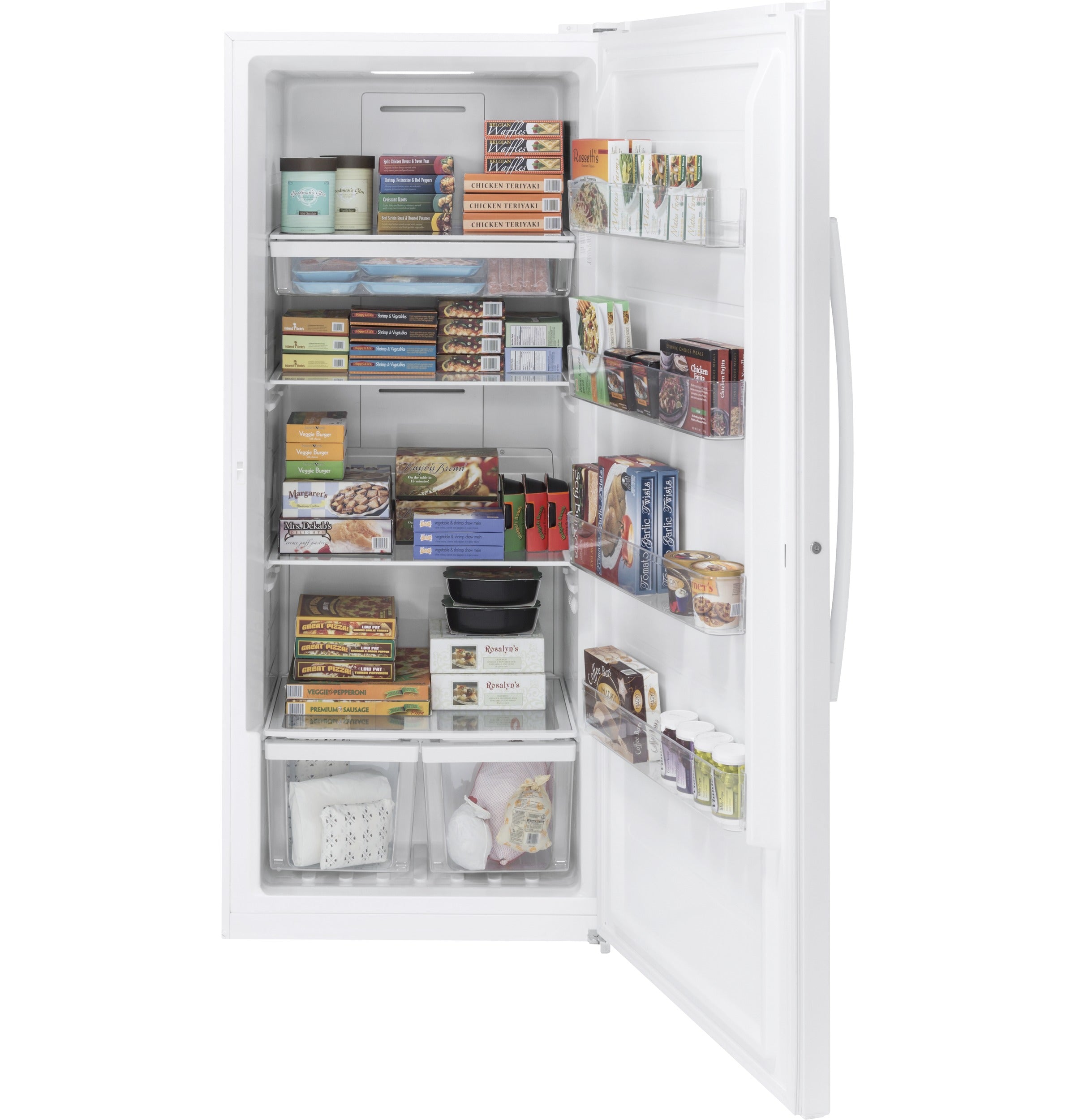 GE WHITE 21.3CU FROST FREE UPRIGHT FREEZER - Freezers - Additional View 1