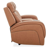Jacek Leather Power Console Loveseat With Immersive