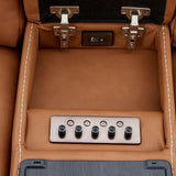 Jacek Leather Power Console Loveseat With Immersive