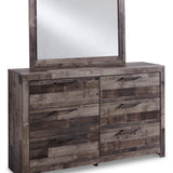 Ashley Furniture - Derekson Dresser And Mirror - Grey - Dark Gray Wood|Glass - Dresser & Mirror