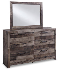 Ashley Furniture - Derekson Dresser And Mirror - Grey - Dark Gray Wood|Glass - Dresser & Mirror