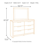 Ashley Furniture - Derekson Dresser And Mirror - Grey - Dark Gray Wood|Glass - Dresser & Mirror - Additional View 4