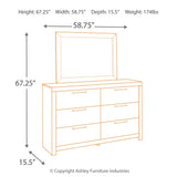 Ashley Furniture - Derekson Dresser And Mirror - Grey - Dark Gray Wood|Glass - Dresser & Mirror - Additional View 4