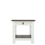 Lawman End Table - White