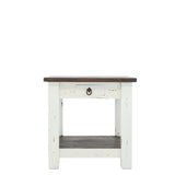 Lawman End Table - White
