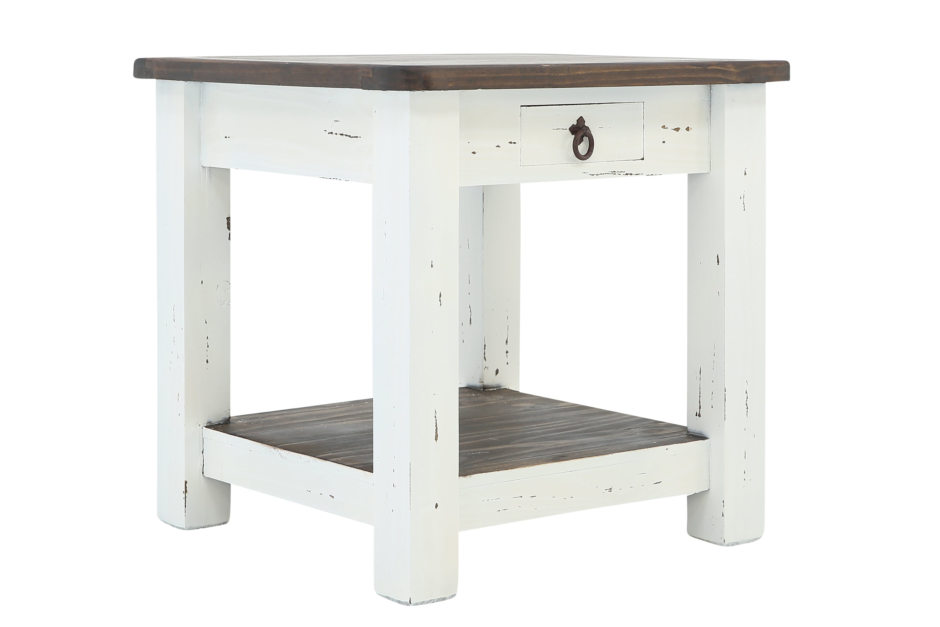 Lawman End Table - White - Additional View 1