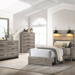 Arianna Full Bed With Lights - Grey - Additional View 2