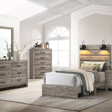 Arianna Bed With Lights - Grey