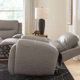 Ashley Furniture - TRENDSETTER PWR RECL SOFA W/ AUDIO - Gray Leather Match - Sofas - Additional View 7