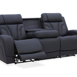 Jacek Leather Power Sofa With Drop Down Table And Immersive