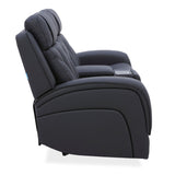 Jacek Leather Power Sofa With Drop Down Table And Immersive
