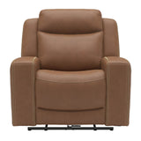 Adeline Leather Power Recliner - Butternut