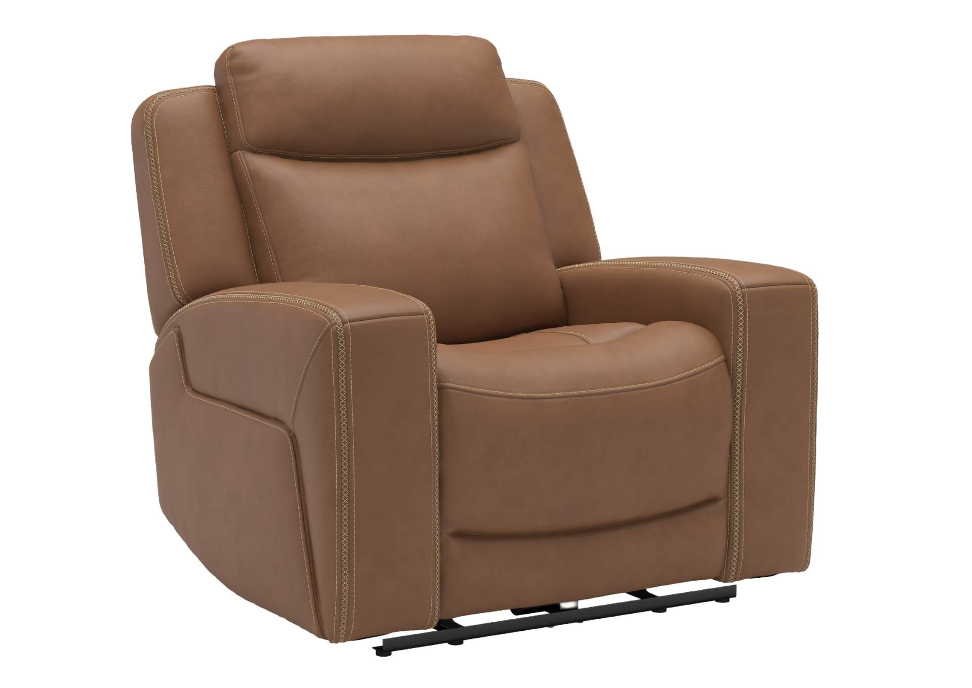 Adeline Leather Power Recliner - Butternut - Additional View 1