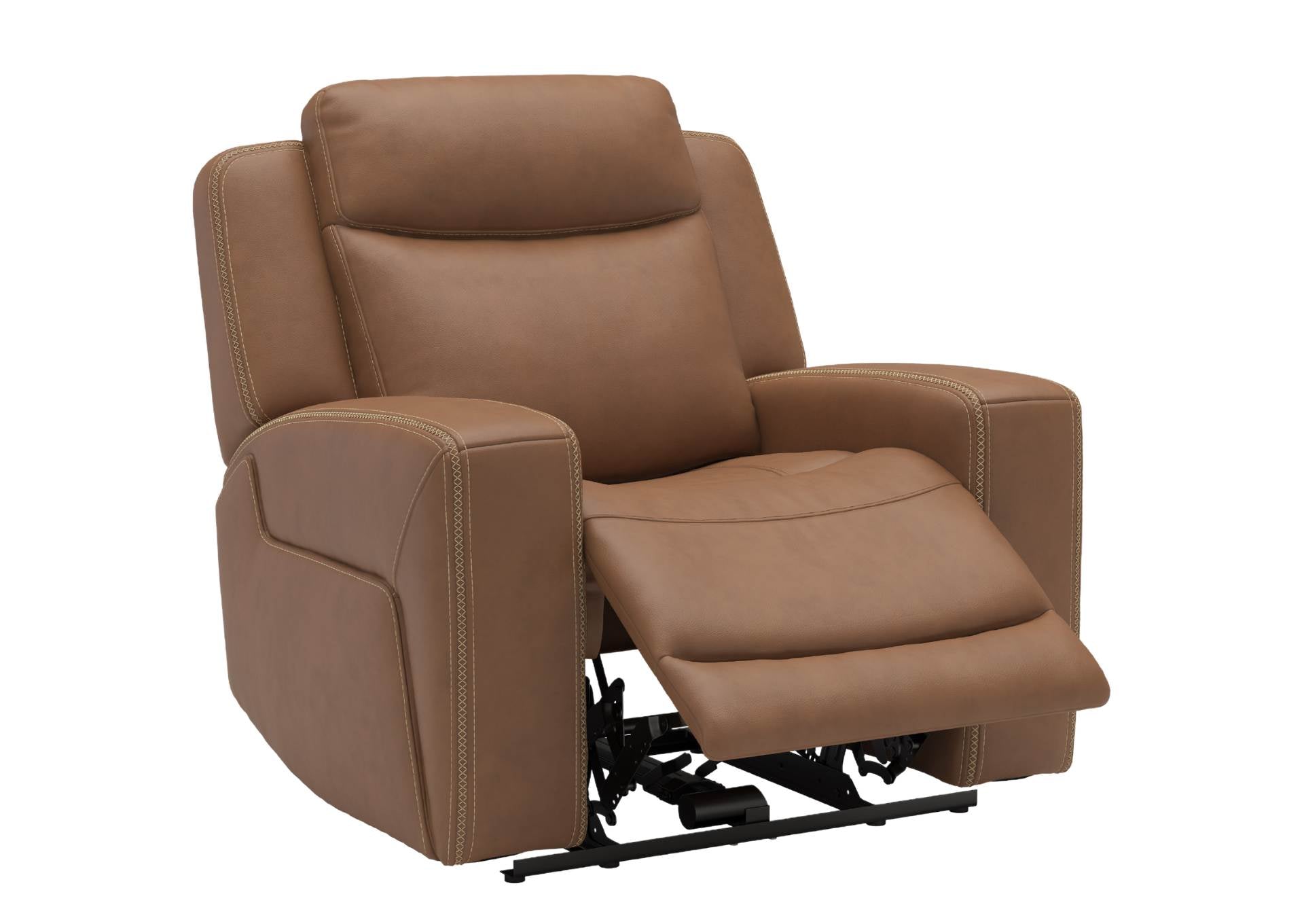 Adeline Leather Power Recliner - Butternut - Additional View 2