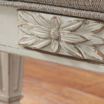 Ashley Furniture - REALYN ACCENT BENCH - White Fabric|Wood - Benches - Additional View 5