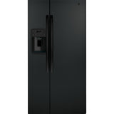 GE BLACK SIDE BY SIDE 23CU REFRIGERATOR - Refrigerators
