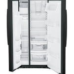 GE BLACK SIDE BY SIDE 23CU REFRIGERATOR - Refrigerators - Additional View 2