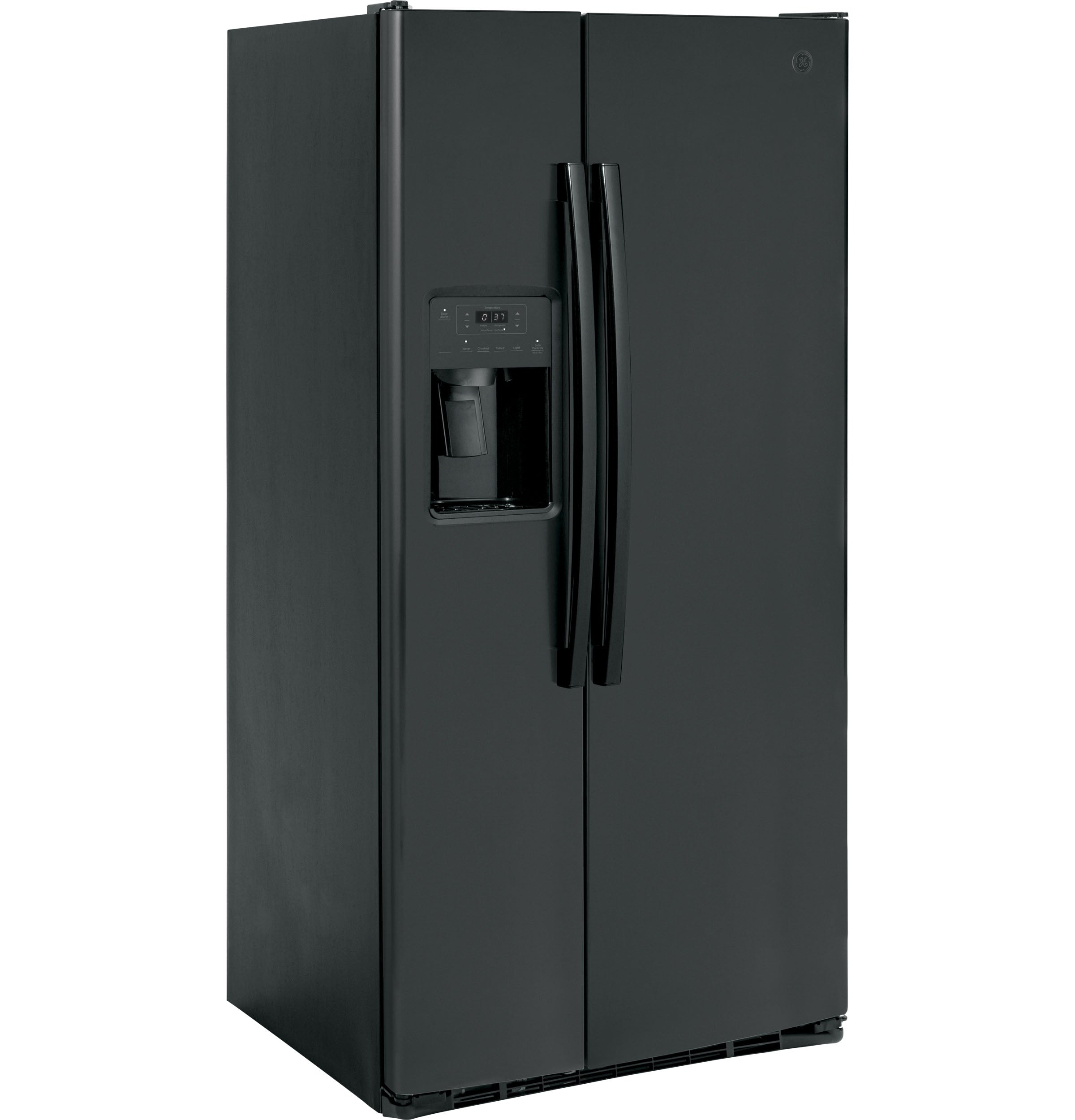 GE BLACK SIDE BY SIDE 23CU REFRIGERATOR - Refrigerators - Additional View 3