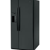 GE BLACK SIDE BY SIDE 23CU REFRIGERATOR - Refrigerators - Additional View 4