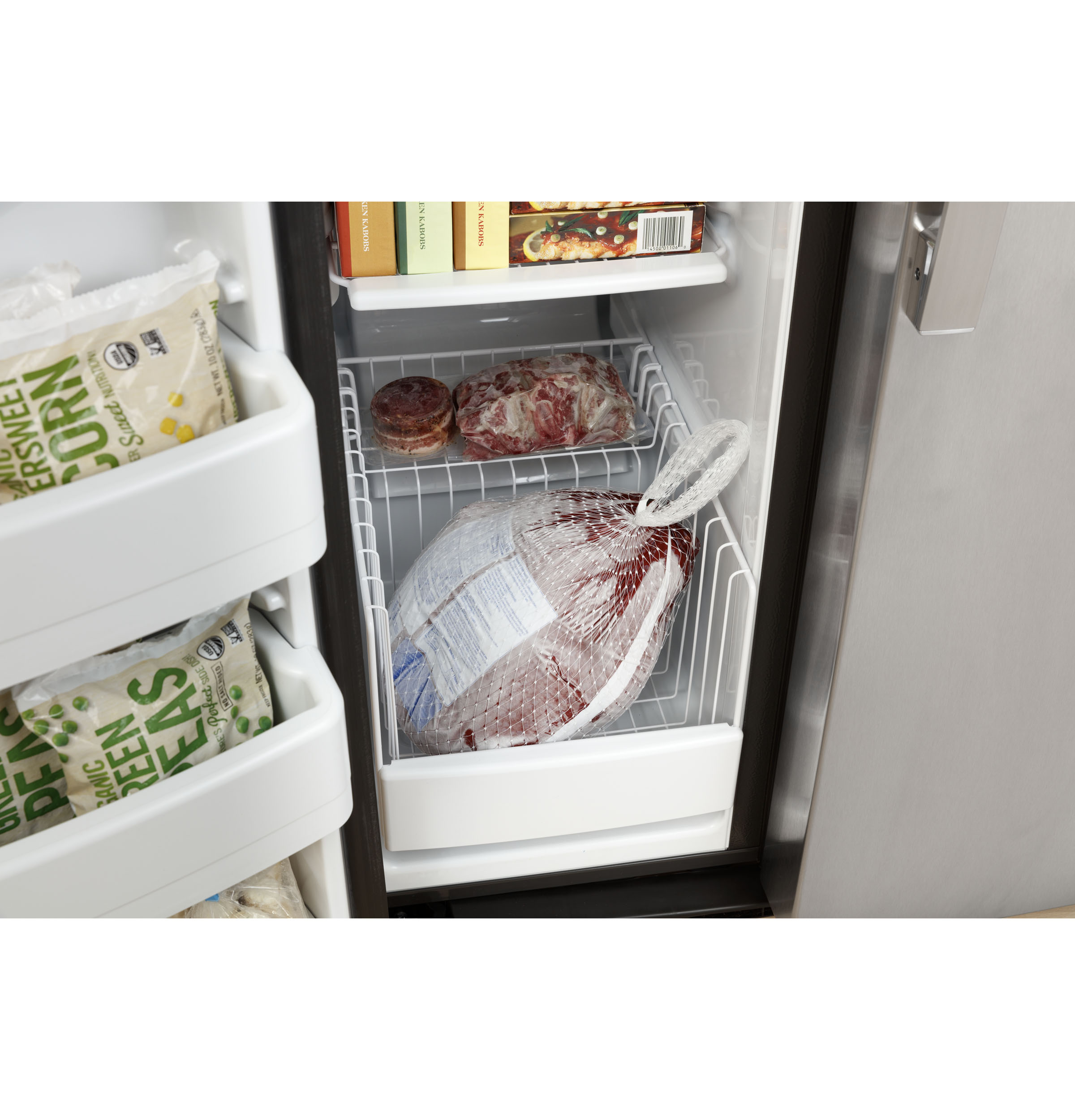 GE BLACK SIDE BY SIDE 23CU REFRIGERATOR - Refrigerators - Additional View 14