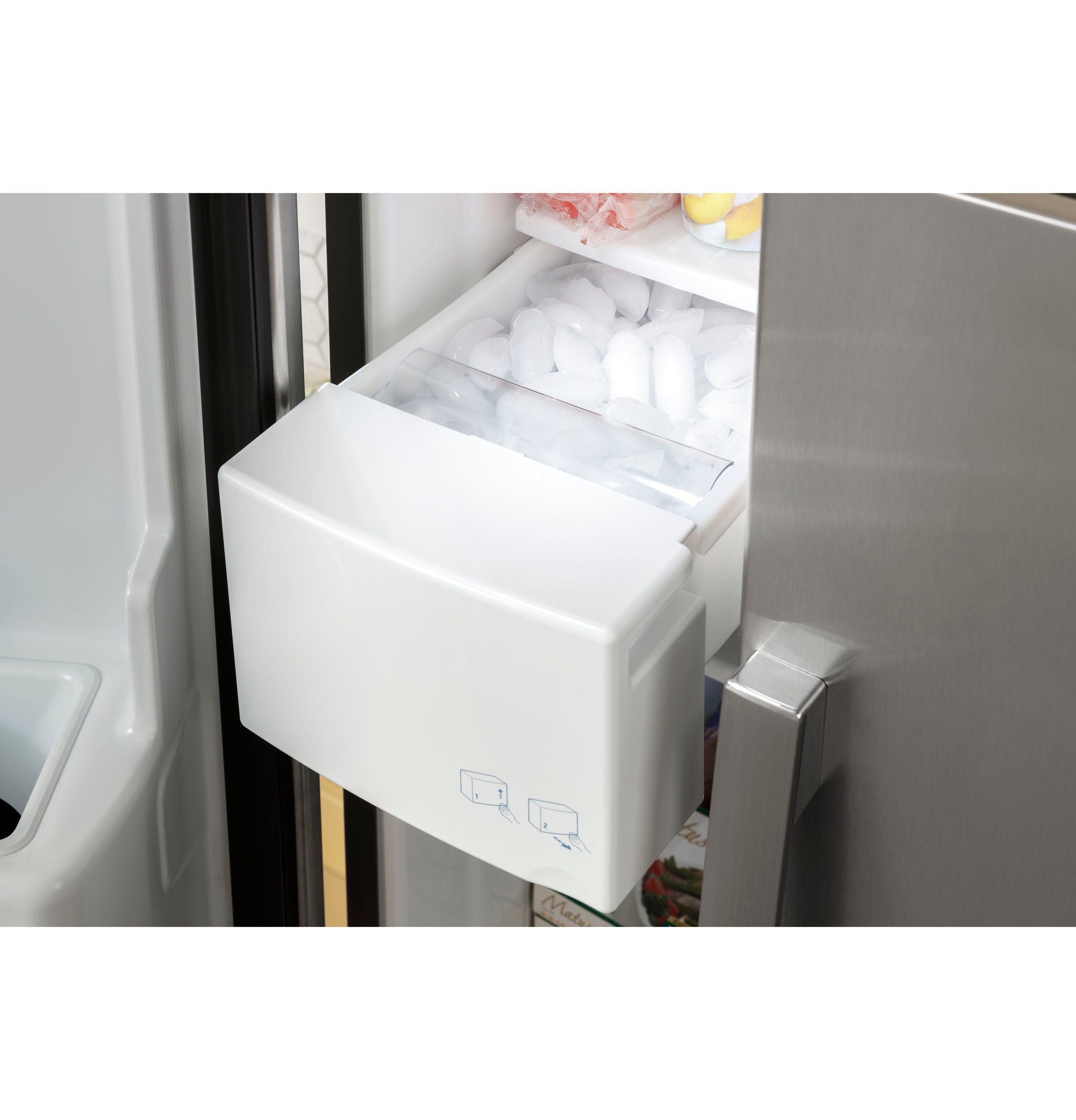 GE BLACK SIDE BY SIDE 23CU REFRIGERATOR - Refrigerators - Additional View 17