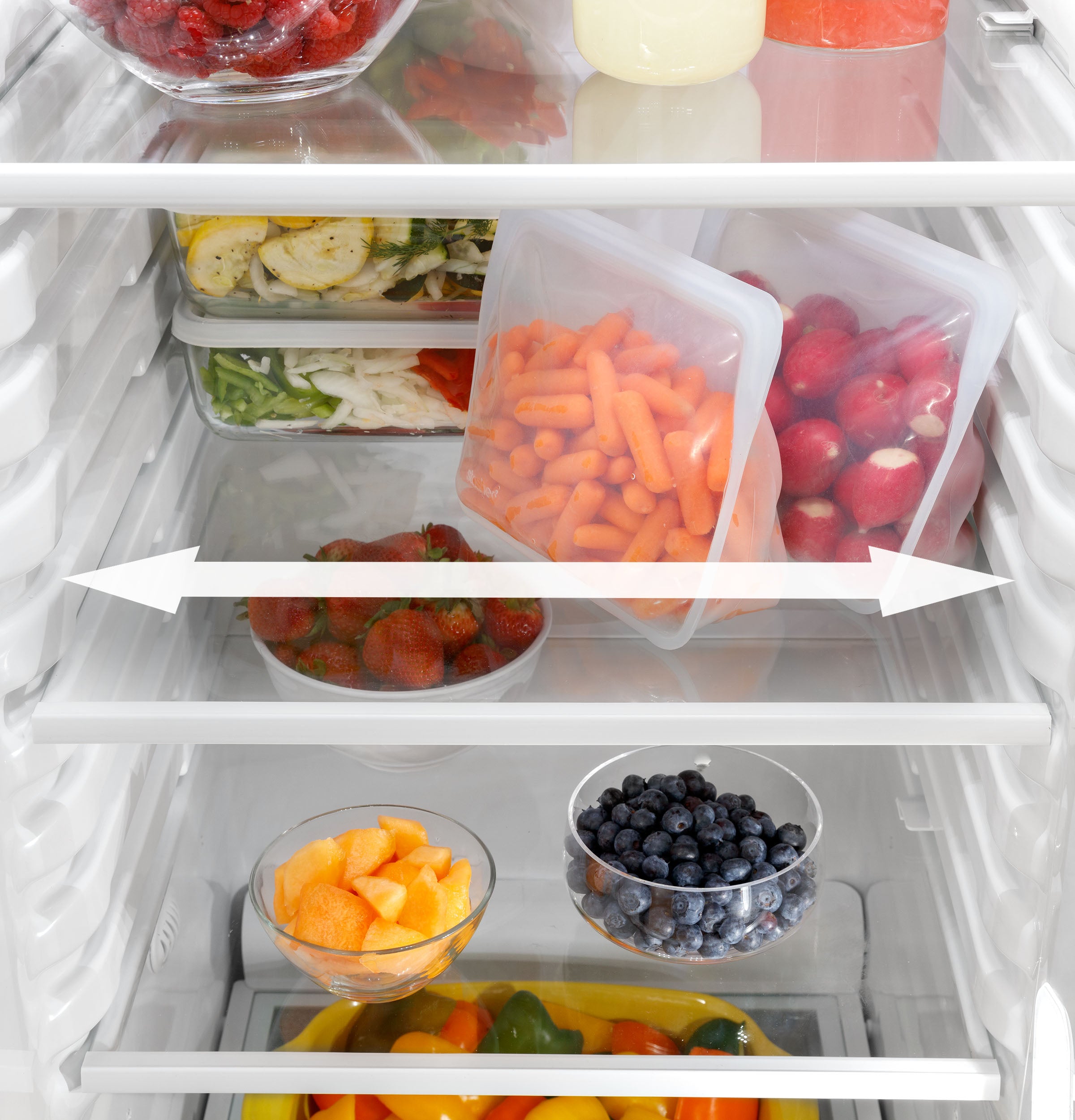 GE BLACK SIDE BY SIDE 23CU REFRIGERATOR - Refrigerators - Additional View 19