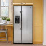 GE BLACK SIDE BY SIDE 23CU REFRIGERATOR - Refrigerators - Additional View 22