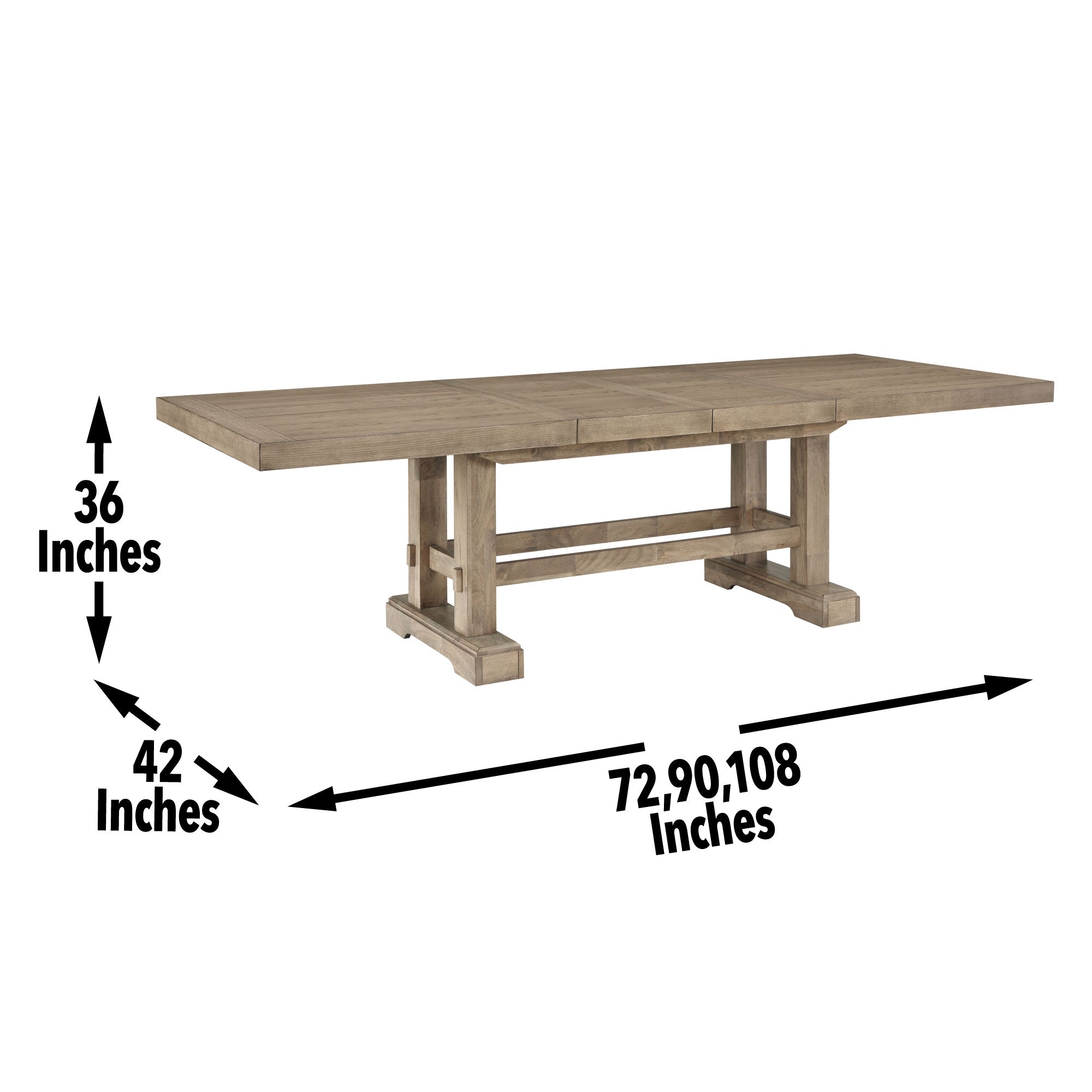Steve Silver Furniture - NAPA SAND 108" COUNTER TABLE - Light Brown Wood - Tables - Additional View 1
