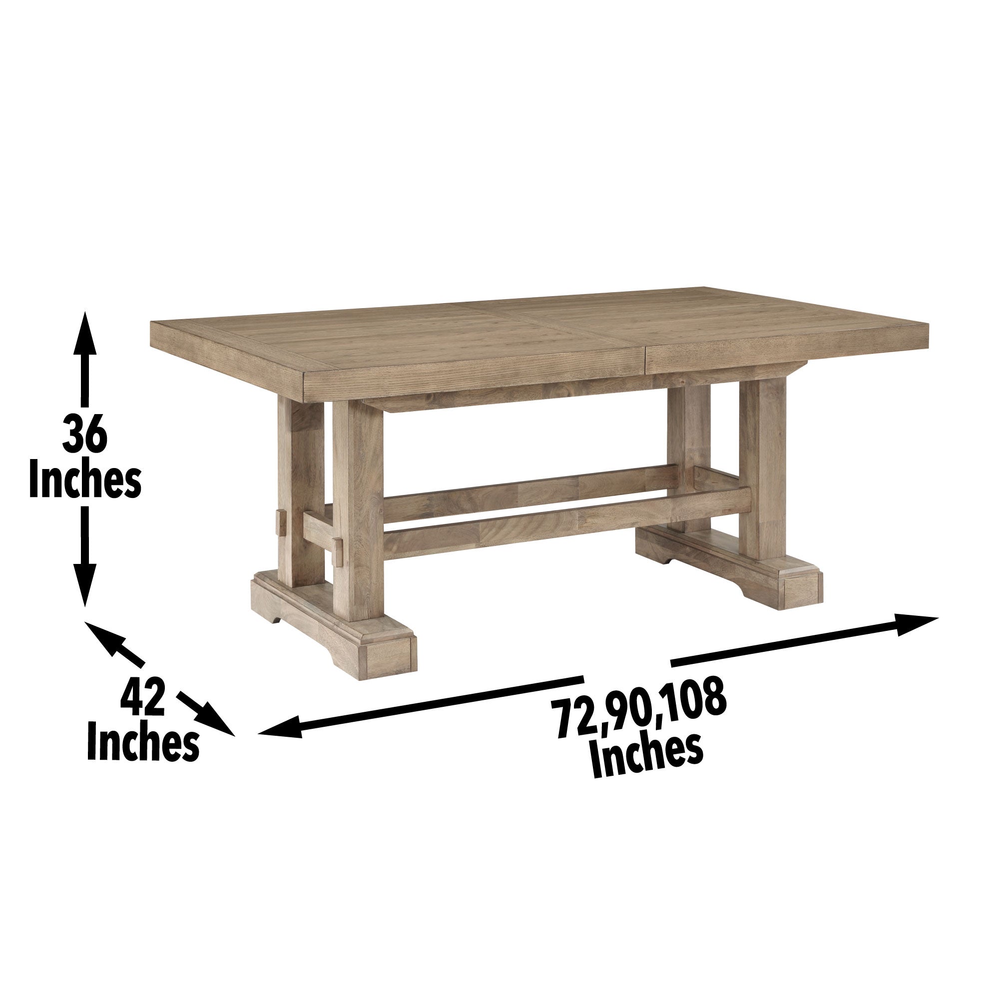 Steve Silver Furniture - NAPA SAND 108" COUNTER TABLE - Light Brown Wood - Tables - Additional View 2
