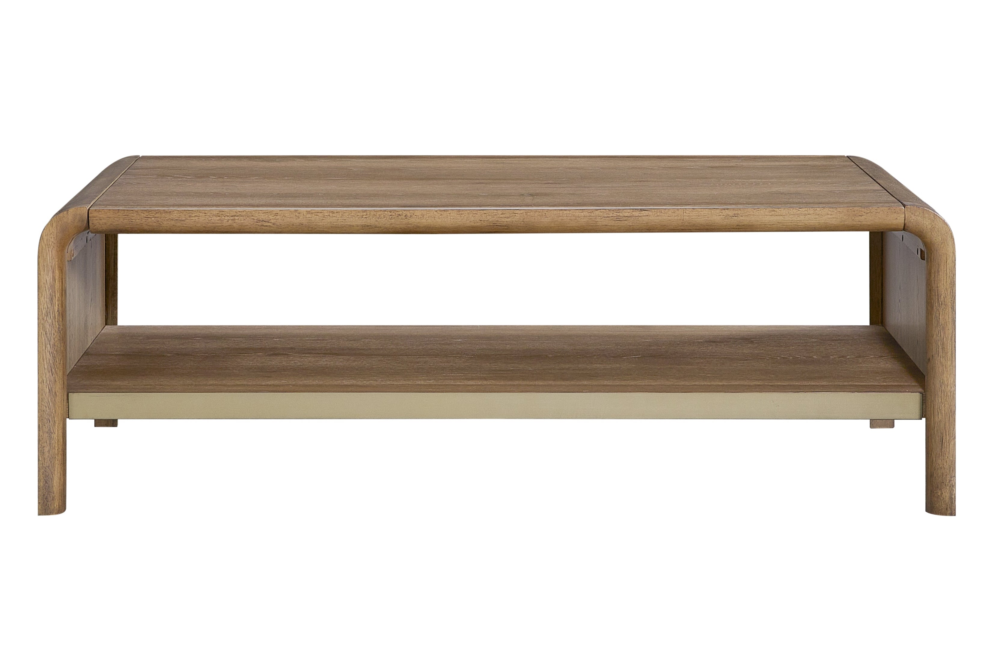 Bernards - ELURE LATTE WATERFALL COCKTAIL TABLE - Light Brown Wood - Tables - Additional View 2