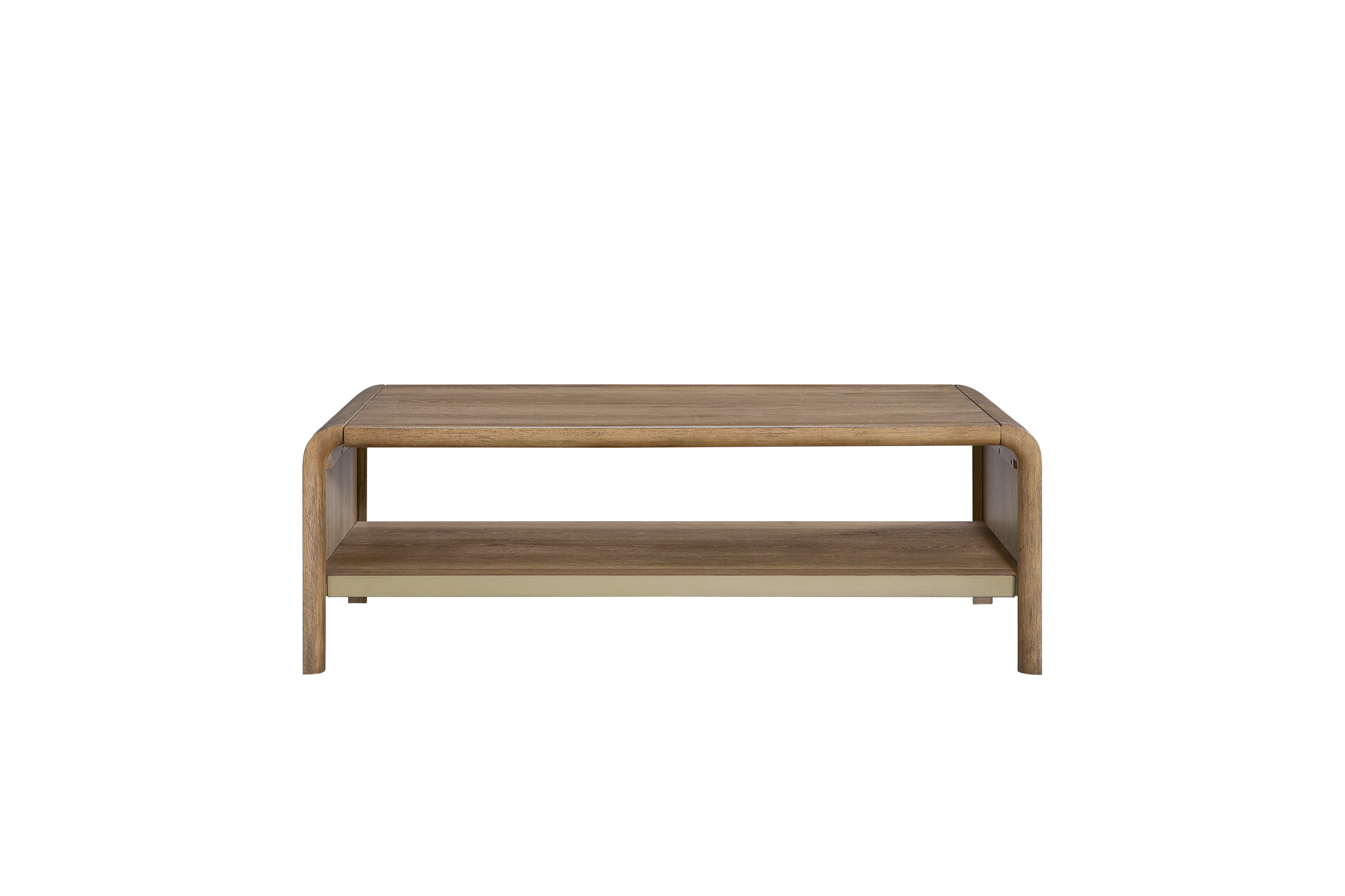 Bernards - ELURE LATTE WATERFALL COCKTAIL TABLE - Light Brown Wood - Tables - Additional View 2