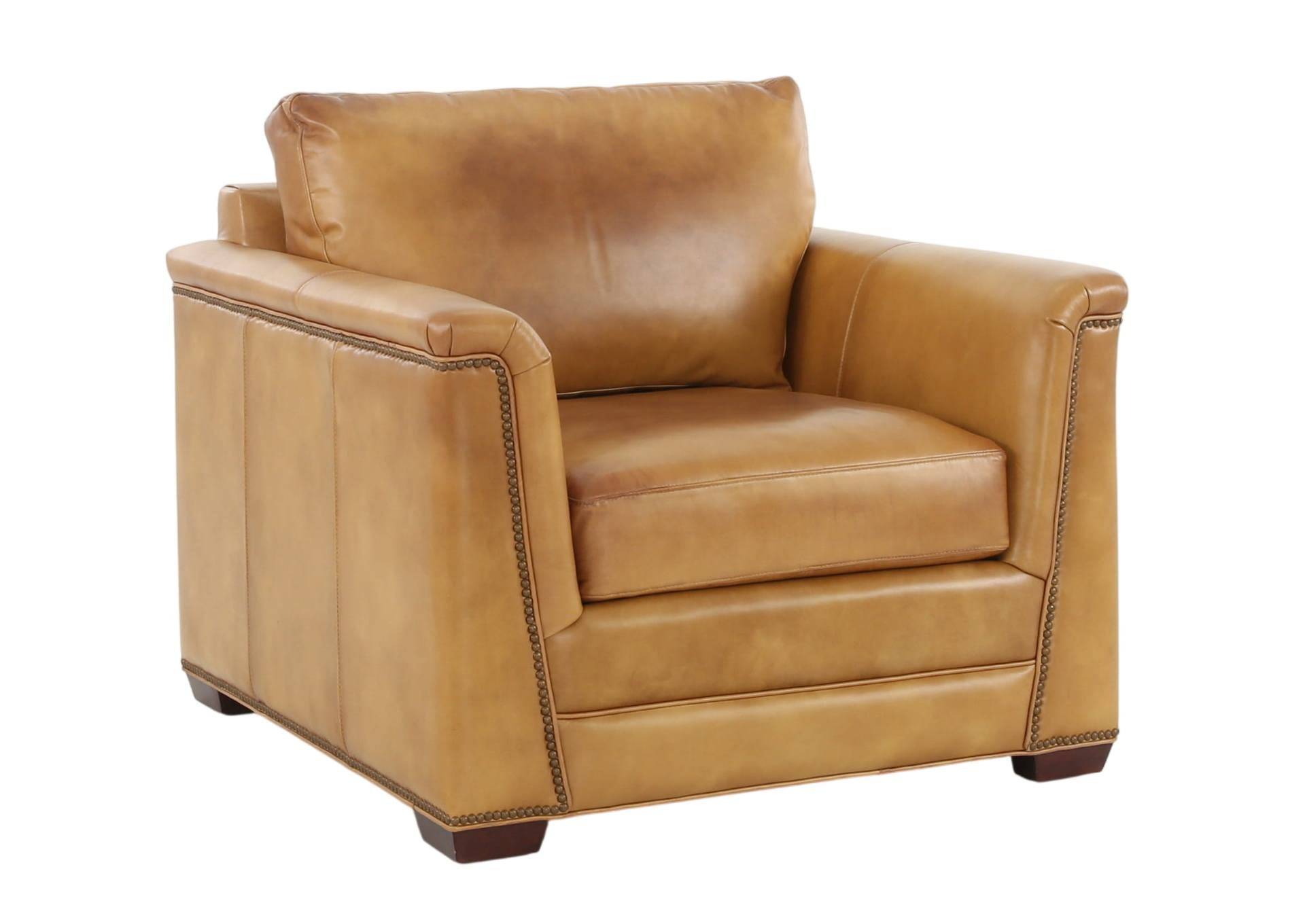 VENETIAN COGNAC LEATHER CHAIR - Additional View 1
