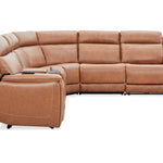 FRIDA TOFFEE LEATHER 6 PIECE POWER SECTIONAL WITH HEAT AND MASSAGE - Additional View 2